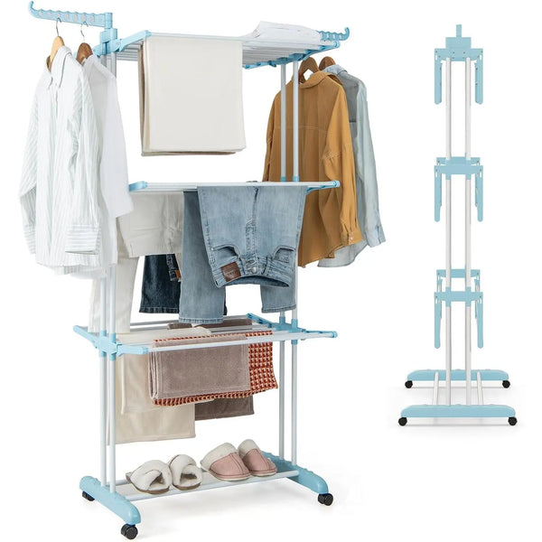 Tendedero Plegable con Ruedas Extensible